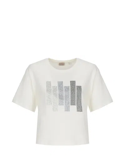 Marella Rhinestone-embellished T-shirt In White