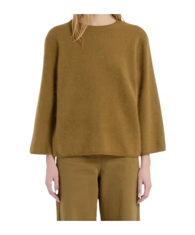 Marella Mllvezzoso Wool Cashmere Sweater In Brown
