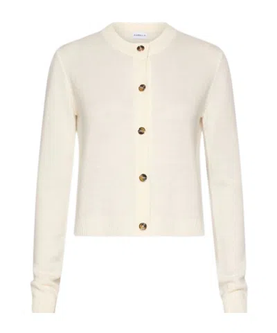 Marella Ribbed-knit Crew-neck Top In White