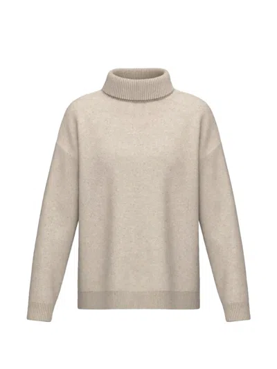 Marella Roll-neck Drop-shoulder Sweater In Animal Print
