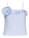 Marella Ruffled Corset With Rose Detail In Blue