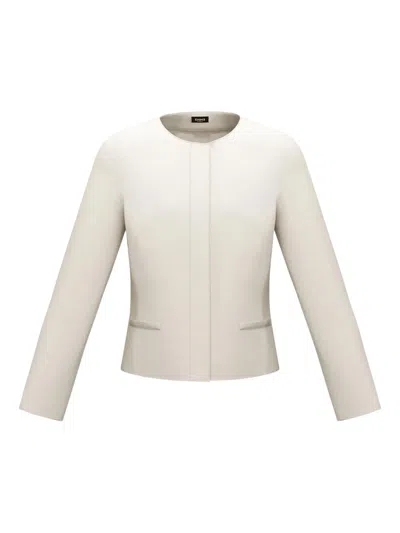 Marella Round-neck Jacket In Metallic