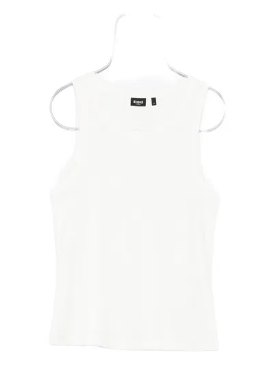 Marella Round-neck Sleeveless Top In White