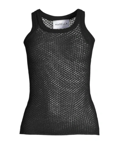 Marella Round-neck Vest In Black
