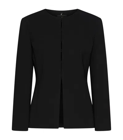 Marella Round-collar Blazer In Black