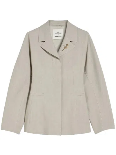 Marella Single-breasted Blazer In Beige