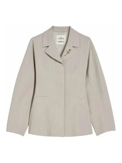 Marella Single-breasted Blazer In Beige