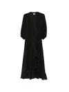 Marella Ruffled Wrap Dress In Black