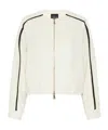 Marella Satin Bomber Jacket In White