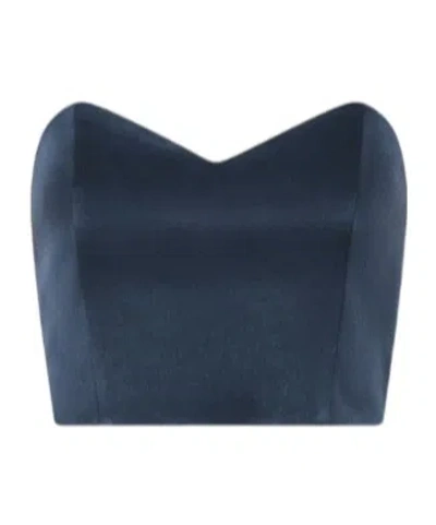 Marella Satin Bustier In Blue