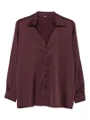 Marella Satin Button-down Shirt In Red
