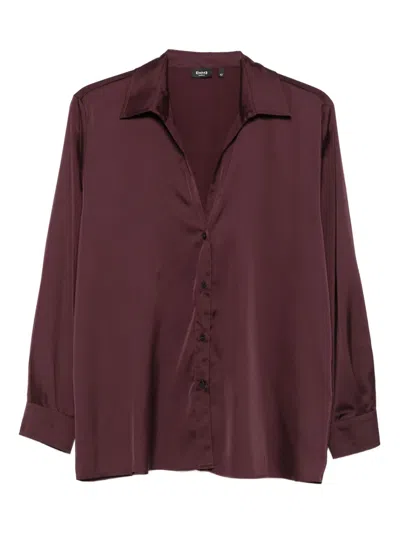 Marella Satin Button-down Shirt In Red