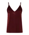 Marella Satin Camisole Top In Burgundy