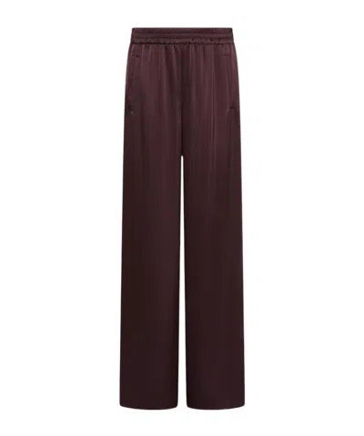 Marella Satin Elasticated-waist Trousers - Bordeaux In Burgundy