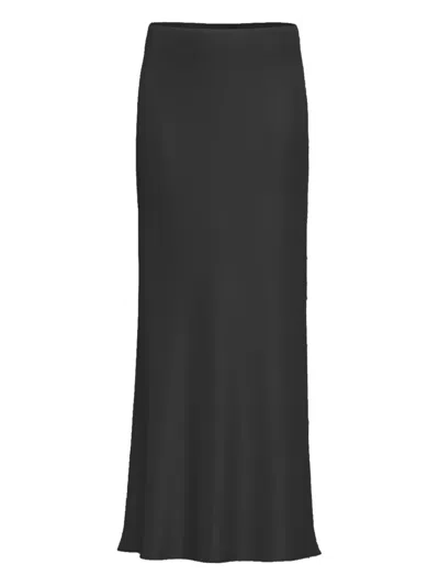 Marella Satin Midi Skirt In Black
