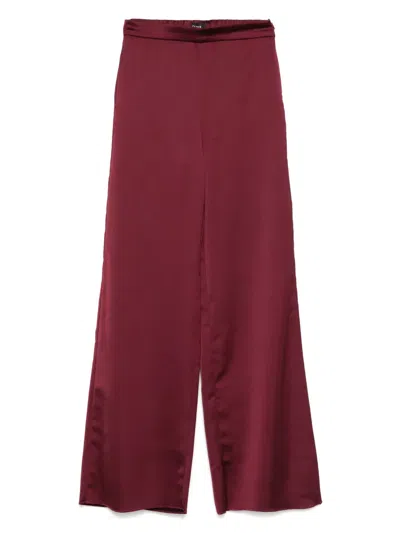 Marella Satin Trousers In Red