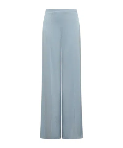Marella Satin Trousers In Blue