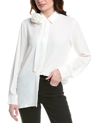 Marella Sauro Silk-blend Shirt In White