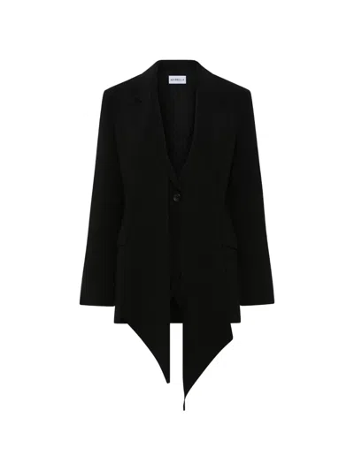 Marella Mllottone Asymmetrical Tailored Black Blazer