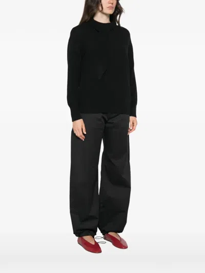 Marella Scarf-detail Sweater In Black
