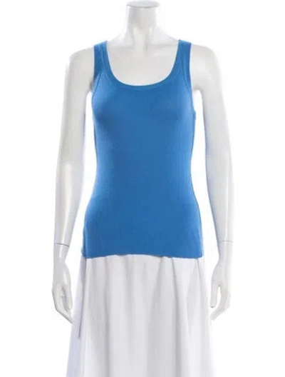 Pre-owned Marella Scoop Neck Sleeveless Top In Multi