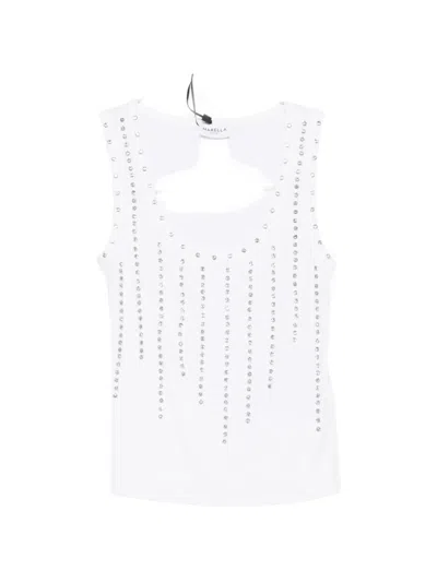 Marella Scoop-neck Embellished Top In Multi