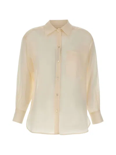 Marella Semi-sheer Shirt In Neutral