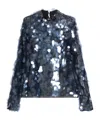 Marella Gallo Sequin Top In Blue