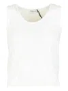 Marella Sequin Round-neck Tank Top In White