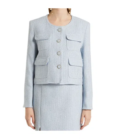 Marella Sequined Woven Jacket In White