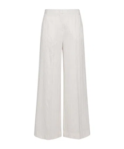 Marella Sequinned Pinstripe Wide-leg Trousers In Neutral