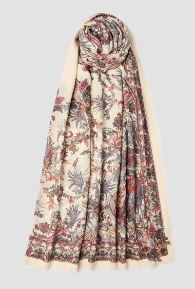 Marella Shawls With Floral Print Woman Beige In Other