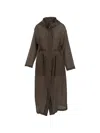Marella Sheer Drawstring Coat In Brown