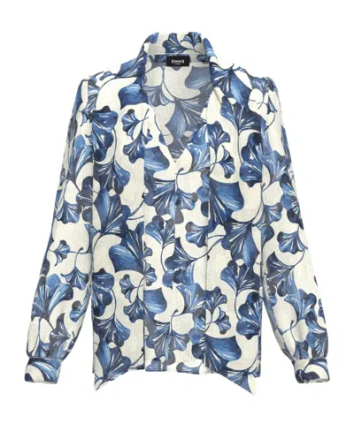 Marella Shirt With Sash Detail - Turquoise In Multi