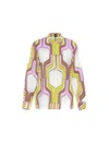 Marella Sirena Geometric-print Button-down Blouse In Multicolor