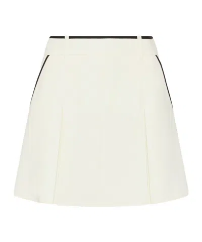 Marella Short Pleated Skirt - Wool White