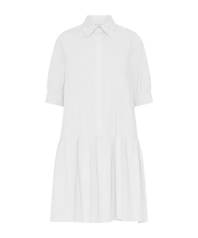 Marella Short-sleeved Shirt Dress In White