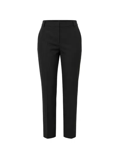 Marella Side-slit Straight Trousers In Black
