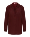 Marella Silk Crepe De Chine Shirt In Burgundy