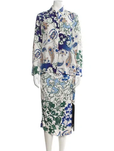 Pre-owned Marella Silk Printed Set In Multi