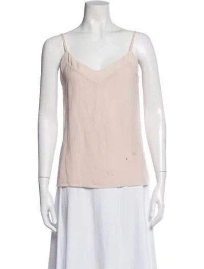 Pre-owned Marella Silk V-neck Top In Pink