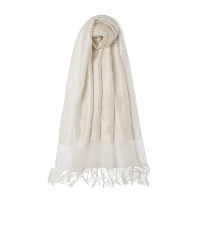 Marella Silk-and-viscose Stole In White