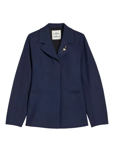 Marella Single-breasted Blazer In Blue