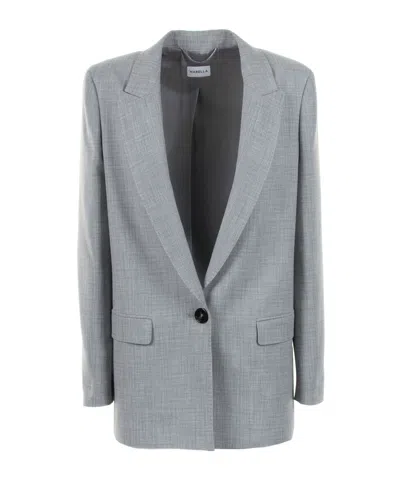 Marella Single-breasted Blazer In Gray