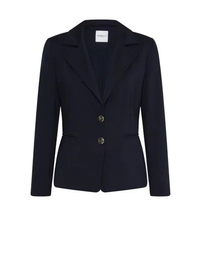 Marella Single Breasted Blue Jacket