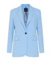 Marella Single-breasted Envers Satin Jacket In Blue