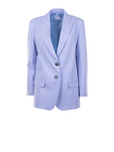 Marella Single-breasted Jacket In Light Blue