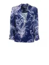 Marella Single-breasted Jacket With Palm Pattern In Multi