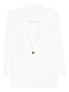 Marella Single-button Notched-lapel Blazer In White