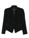 Marella Single-button Satin-trimmed Jacket In Black